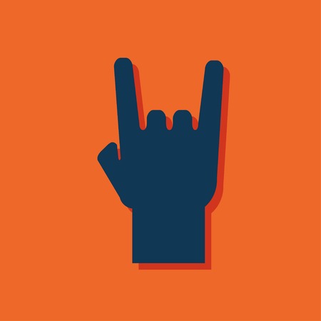 rock hand sign iconのイラスト素材