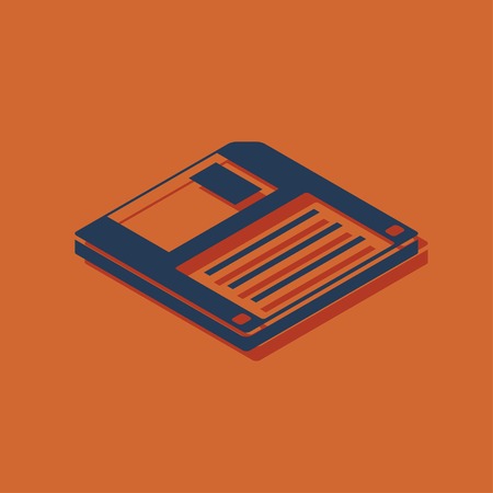 diskette save isometric 3d iconのイラスト素材