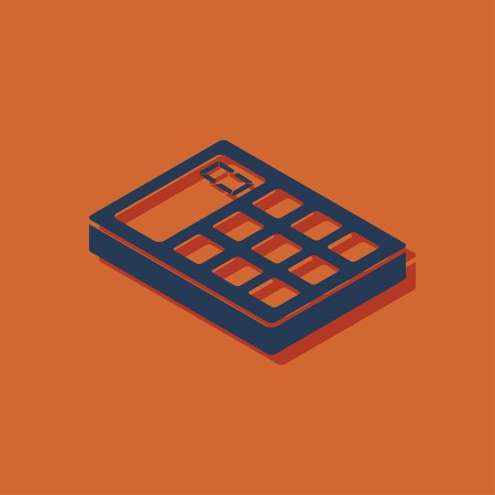 calculator isometric 3d iconのイラスト素材
