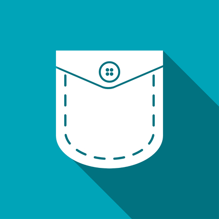 pocket with button vector iconのイラスト素材