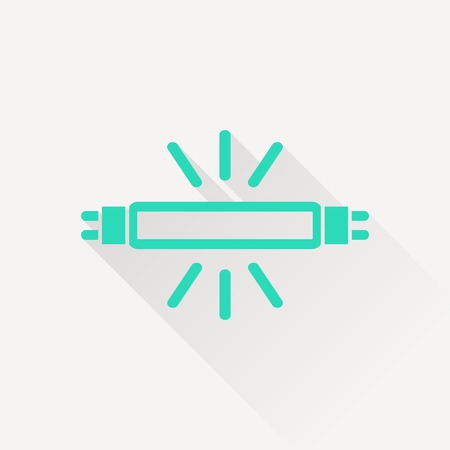 fluorescent lamp vector iconのイラスト素材