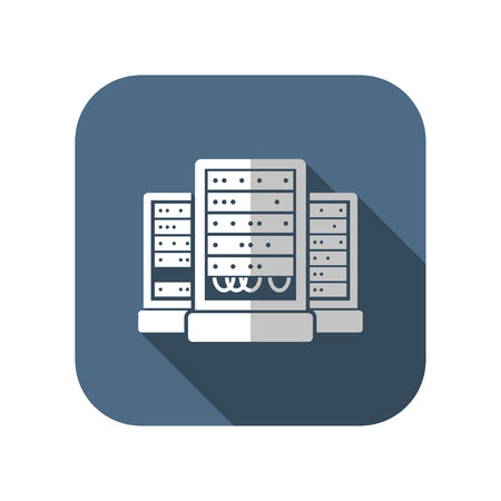 server cabinets vector iconのイラスト素材