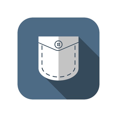 pocket with button vector iconのイラスト素材