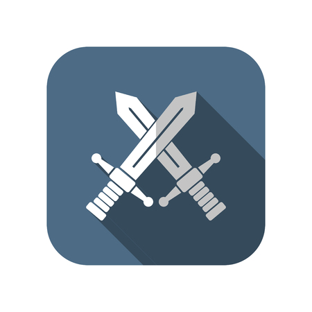 crossed swords vector iconのイラスト素材