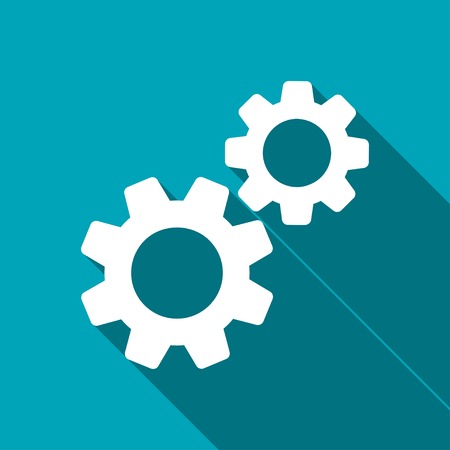 two gears vector iconのイラスト素材