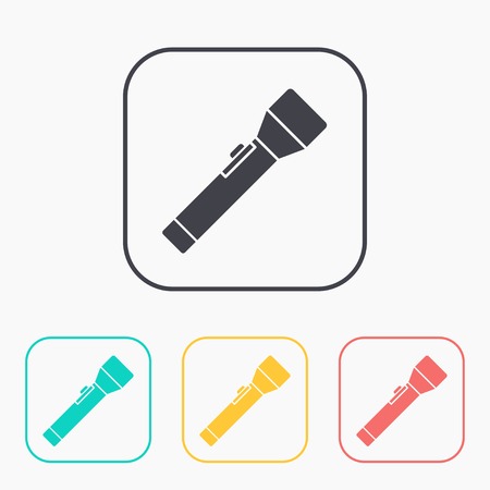 Flashlight simple icon color setのイラスト素材