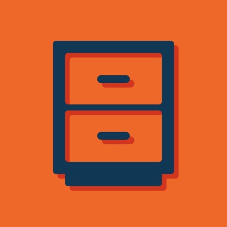 office drawer vector iconのイラスト素材