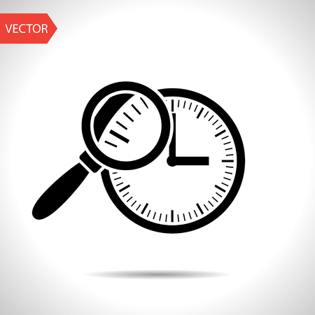 Clock face flat icon. Vector illustration.のイラスト素材