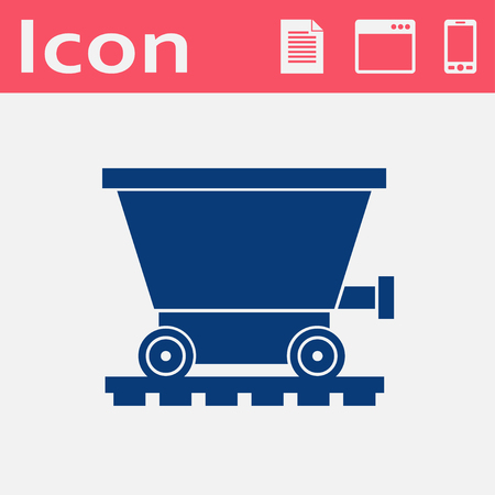 icon of coal trolleyのイラスト素材