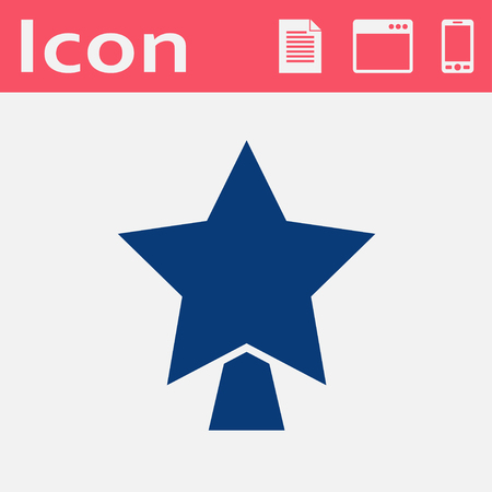 xmas tree star toy icon. holidays vector isolated illustrationのイラスト素材