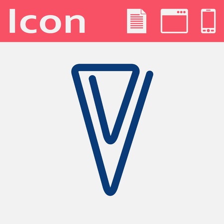 icon of paper clipのイラスト素材