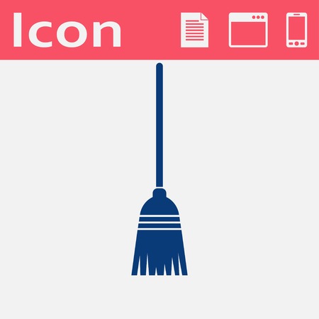 Broom vector flat iconのイラスト素材