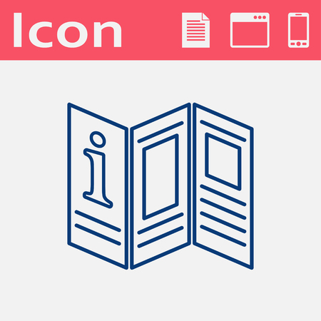Map with information paper flat vector iconのイラスト素材
