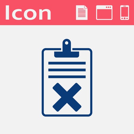 Quality control related vector flat icon. Failのイラスト素材