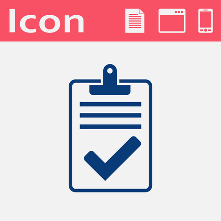 Quality control related vector flat icon. Passのイラスト素材