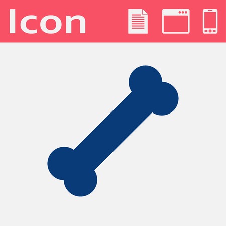 Bone flat vector iconのイラスト素材