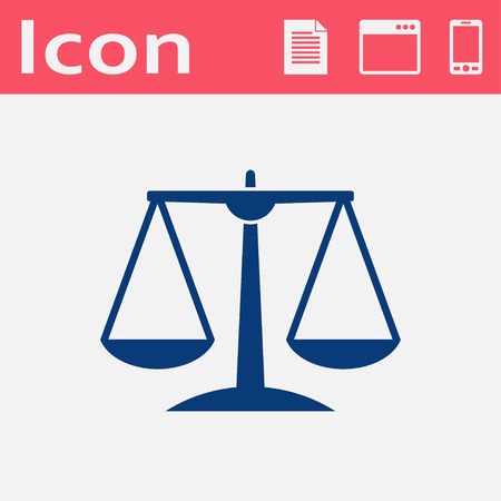 White Justice scale iconのイラスト素材