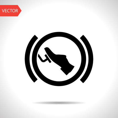 Press break pedal warning vector hmi dashboard flat iconのイラスト素材