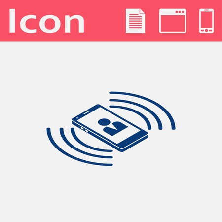 ringing smart phone 3d isometric iconのイラスト素材