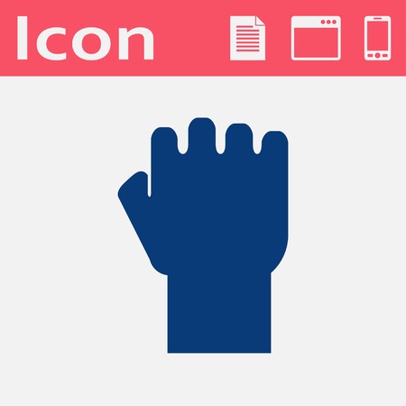fist vector flat iconのイラスト素材