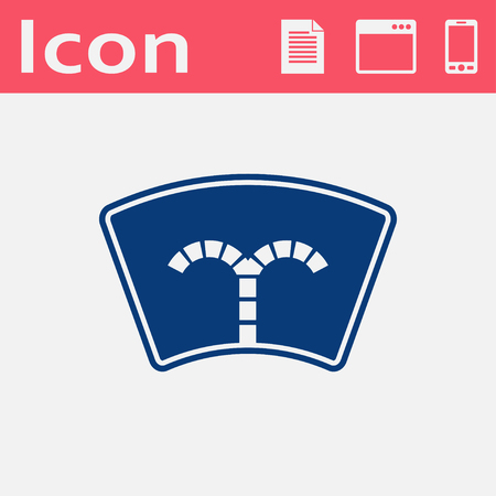 Windshield washer symbol vector hmi dashboard flat iconのイラスト素材