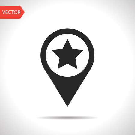 Map pointer illustration. Navigation vector iconのイラスト素材