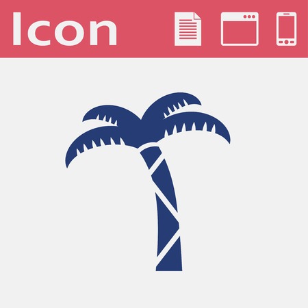 Vector icon of palm treeのイラスト素材