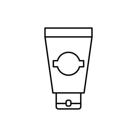 vector outline icon of cream tubeのイラスト素材