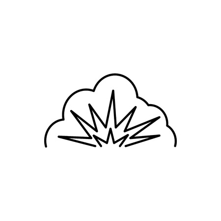 vector outline icon of explosionのイラスト素材