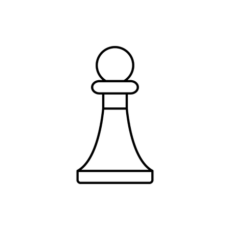 vector outline icon of chess pawnのイラスト素材