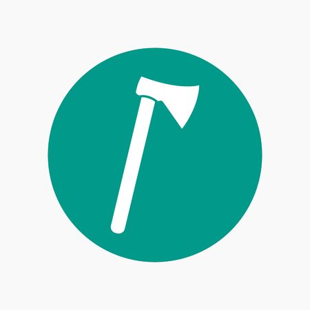 Axe Icon. Colorful Button style.のイラスト素材