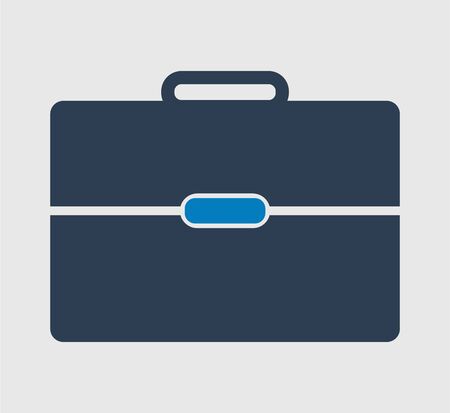 Briefcase Icon on gray background. Flat style vector EPS.のイラスト素材