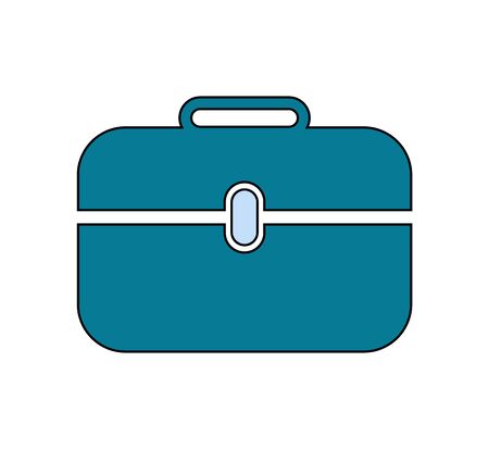 Colorful Briefcase Icon on gray background.のイラスト素材