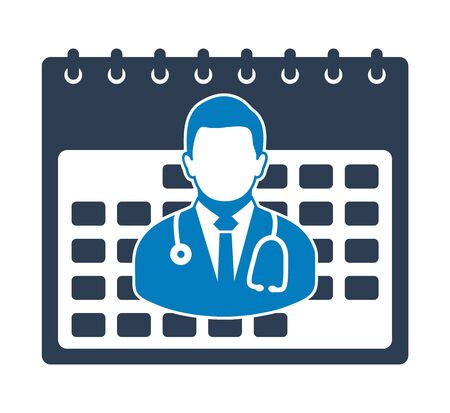 Doctor Appointment Icon . Flat style vector EPS.のイラスト素材