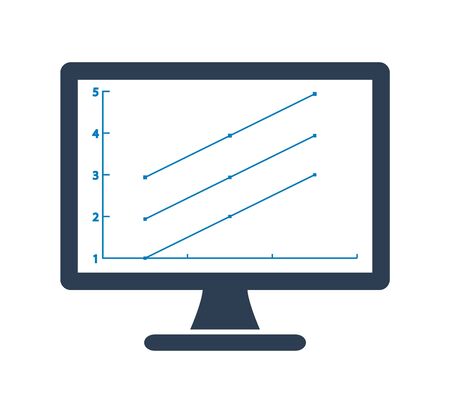 Computer Graph Icon . Flat style vector EPS.のイラスト素材