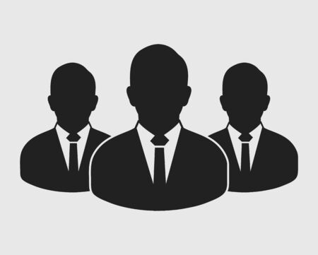 Corporate Team Icon. Employees behind the leader.のイラスト素材