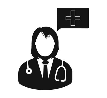 Medical consultant icon. Flat style vector EPS.のイラスト素材