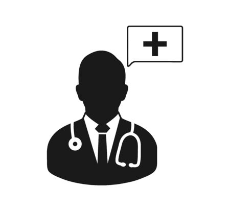 Medical consultant icon. Flat style vector EPS.のイラスト素材