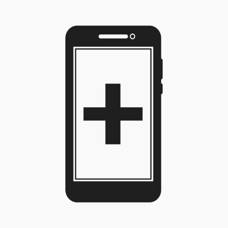Online healthcare icon. Flat style vector EPS.のイラスト素材