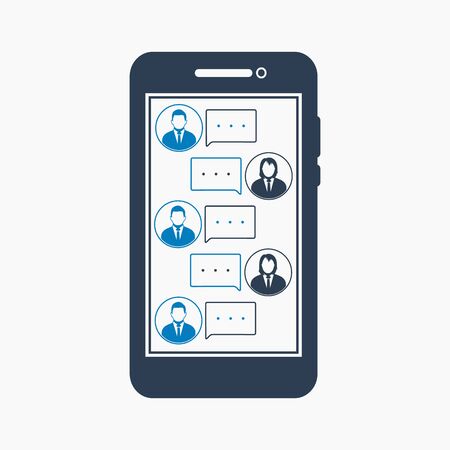 Online chatting icon. Flat style vector EPS.のイラスト素材