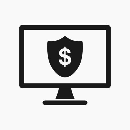 Online banking security icon. Flat style vector EPS.のイラスト素材