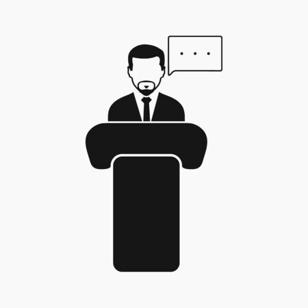 Speaker icon. Flat style vector EPS.のイラスト素材
