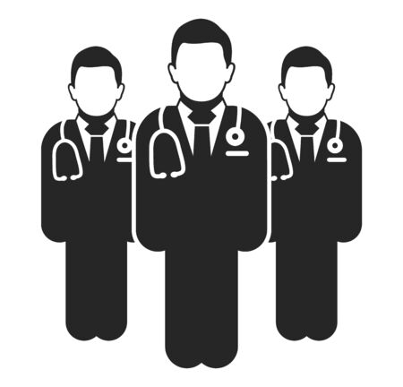 Male Doctor Team Icon. Flat style vector EPS.のイラスト素材