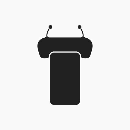Leader speech table icon. Flat style vector EPS.のイラスト素材