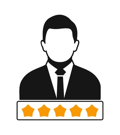 Customer Review Icon. Flat style vector EPS.のイラスト素材