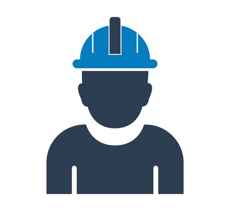 Male worker Icon. Flat style vector EPS.のイラスト素材