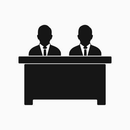 Interview Panel Icon. Flat style vectorのイラスト素材