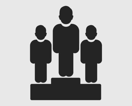 Winner Icon. Male symbol  on podium.のイラスト素材