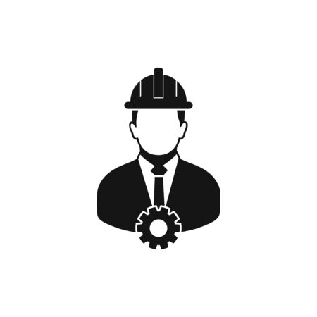 Service Engineer Icon. Flat Style vector EPS.のイラスト素材