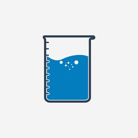 Chemical Beaker Icon. Editable Vector Symbol Illustration.のイラスト素材